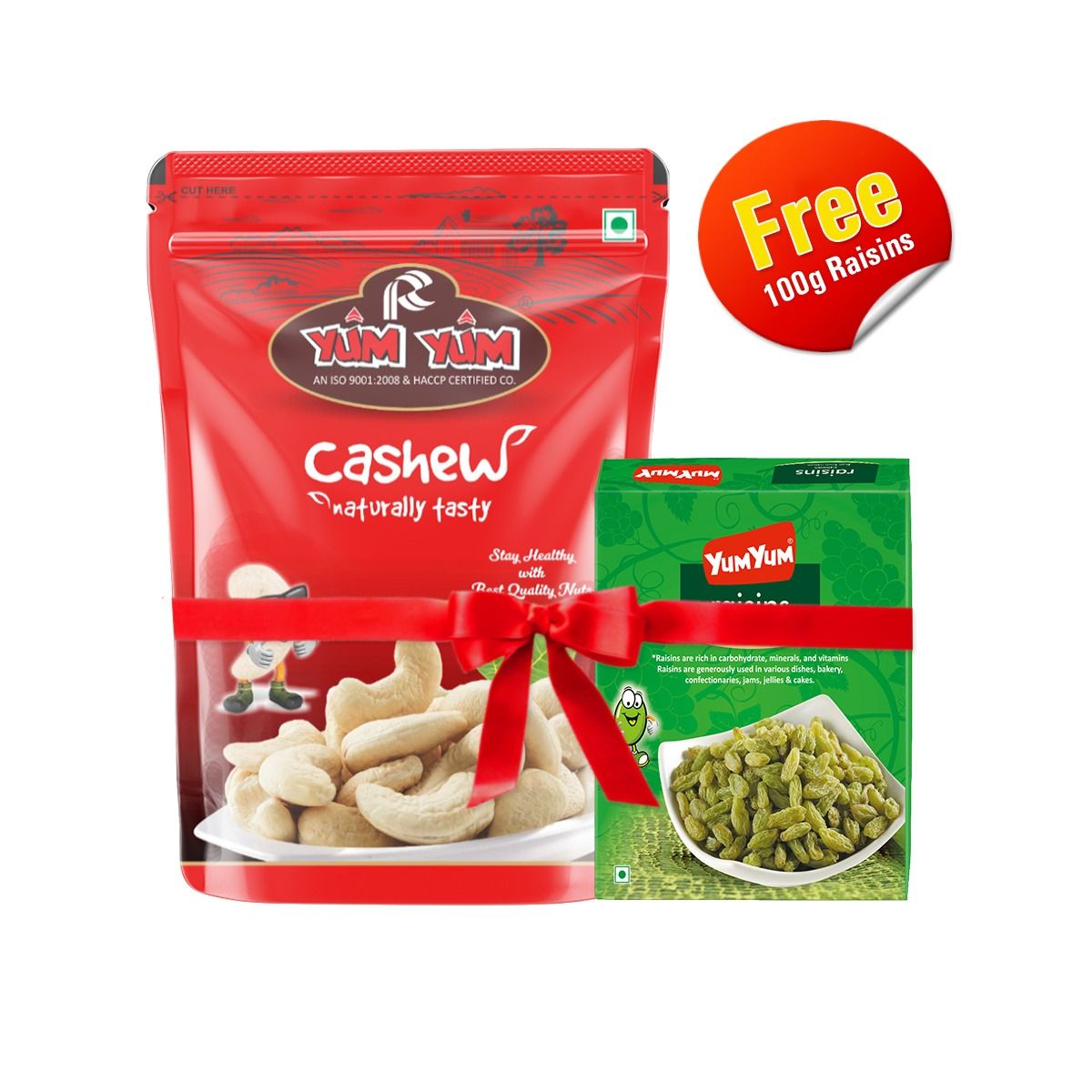YUM YUM 100% Natural Premium 250g Whole Cashews | Whole Crunchy Cashew | Premium Kaju nuts | Nutritious & Delicious | Gluten Free | Source of Minerals & Vitamins