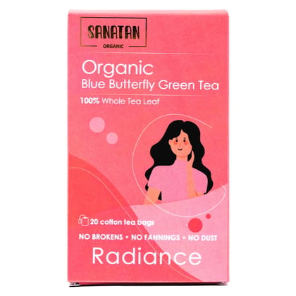 Sanatan Organic Blue Butterfly Radiance Green Tea- 20 sachets Sanatan Organic Blue Butterfly Radiance Green Tea- 20 sachets