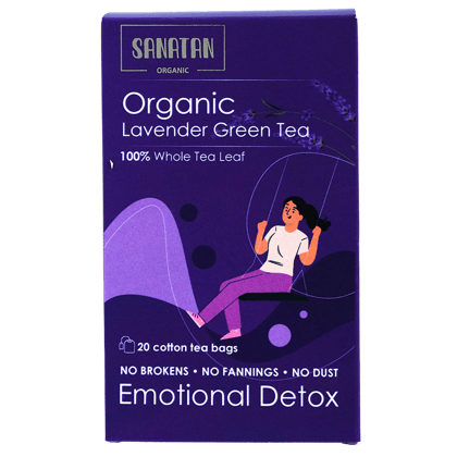 Sanatan Organic Lavender Emotional Detox Green tea- 20 sachets Sanatan Organic Lavender Emotional Detox Green tea- 20 sachets
