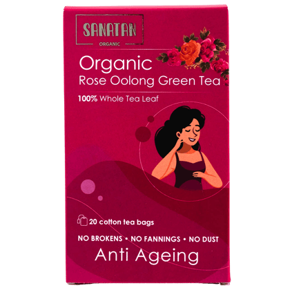 Sanatan Organic Rose Oolong Anti Ageing tea.- 20 sachets Sanatan Organic Rose Oolong Anti Ageing tea.- 20 sachets