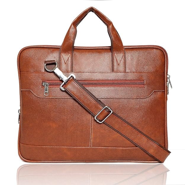 Laptop Bag Tablet Computer for Women and Men Synthetic Leather Briefcase Office Bag Messenger Sling Shoulder Bag with Strap