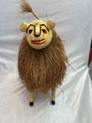 Handmade Coconut Fiber Lion Figurine Handmade Coconut Fiber Lion Figurine