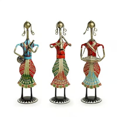 MOHD YASIN - Iron Metal SARDAR Lady Musicians (Set of 3) Table DÉCOR & Home Decor MOHD YASIN - Iron Metal SARDAR Lady Musicians (Set of 3) Table DÉCOR & Home Decor