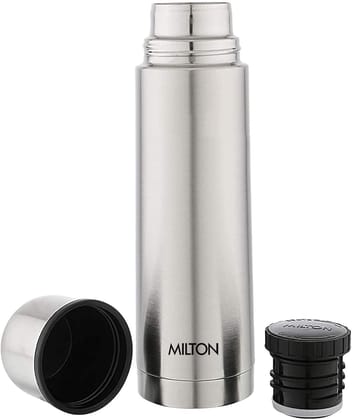 Milton - Thermosteel Vacuum Insulated Bottle with NORMAL Lid,  Silver