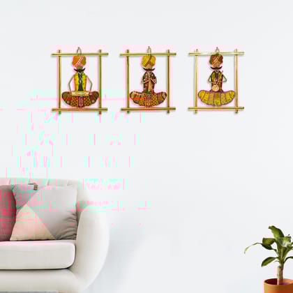 Shree Jagdamba Art Metal Wall Decoration Items for Living Room, Bedroom | Rajasthani Art Sculpture for Wall Decor | Perfect Wall Hanging for Home Decor, Sofa Wall Decor or Office Decor