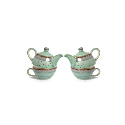 Meraki Mix Ceramic Tea Pot Cup Set | Hand Painted | Microwave and Dishwasher Safe | Food Grade Material | Excellent Gift Article | (200ml X 2) Meraki Mix Ceramic Tea Pot Cup Set | Hand Painted | Microwave and Dishwasher Safe | Food Grade Material | Excellent Gift Article | (200ml X 2)