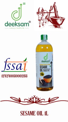 Deeksam Wood Pressed Sesame Oil | Pure Marachekku Nallennai | 100% Natural & Unrefined | Edible Grade Deeksam Wood Pressed Sesame Oil | Pure Marachekku Nallennai | 100% Natural & Unrefined | Edible Grade
