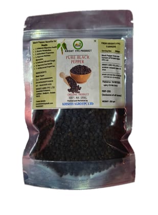  Organic Pure Black Pepper, 250gm