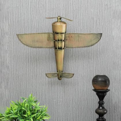 Tabassum Bandnani Handicrafts - Metal Airplane Wall or Table Top Home Decorative Showpiece - Pack of 1