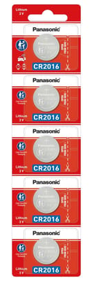 Panasonic CR-2016 3V Lithium Button Coin Cell Batteries Suitable for Keyless Entry Electronic Toys & Dictionary Watch Calculator Clock LED Light Lamp Thermometer Camera Smoke Detector - Pack of 50 Panasonic CR-2016 3V Lithium Button Coin Cell Batteries Suitable for Keyless Entry Electronic Toys & Dictionary Watch Calculator Clock LED Light Lamp Thermometer Camera Smoke Detector - Pack of 50