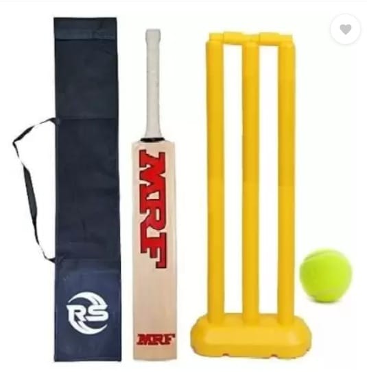 Complete Cricket Set with Bat, Ball, Wickets and Carry Bag  Pack of 2