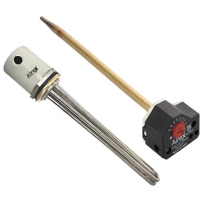 Airex Stainless Steel Material Immersion Heater 1.25 inch B.S.P Triple Pipe Heating Element With Temprature Controller Senser Thermostat