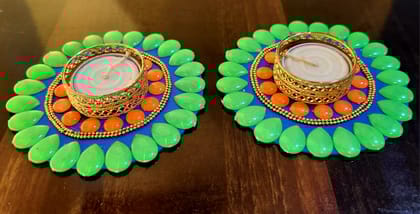 Acrylic Neon Candle Holders