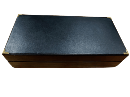 LEATHERMAN LEATHER PLAYING CARD BOX- 1926