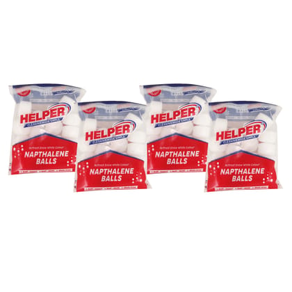 Helper Refined Snow White Colour Naphthalene Balls - Anti-Insect, Anti-Moth, Stain Free Packs of 4 Helper Refined Snow White Colour Naphthalene Balls - Anti-Insect, Anti-Moth, Stain Free Packs of 4