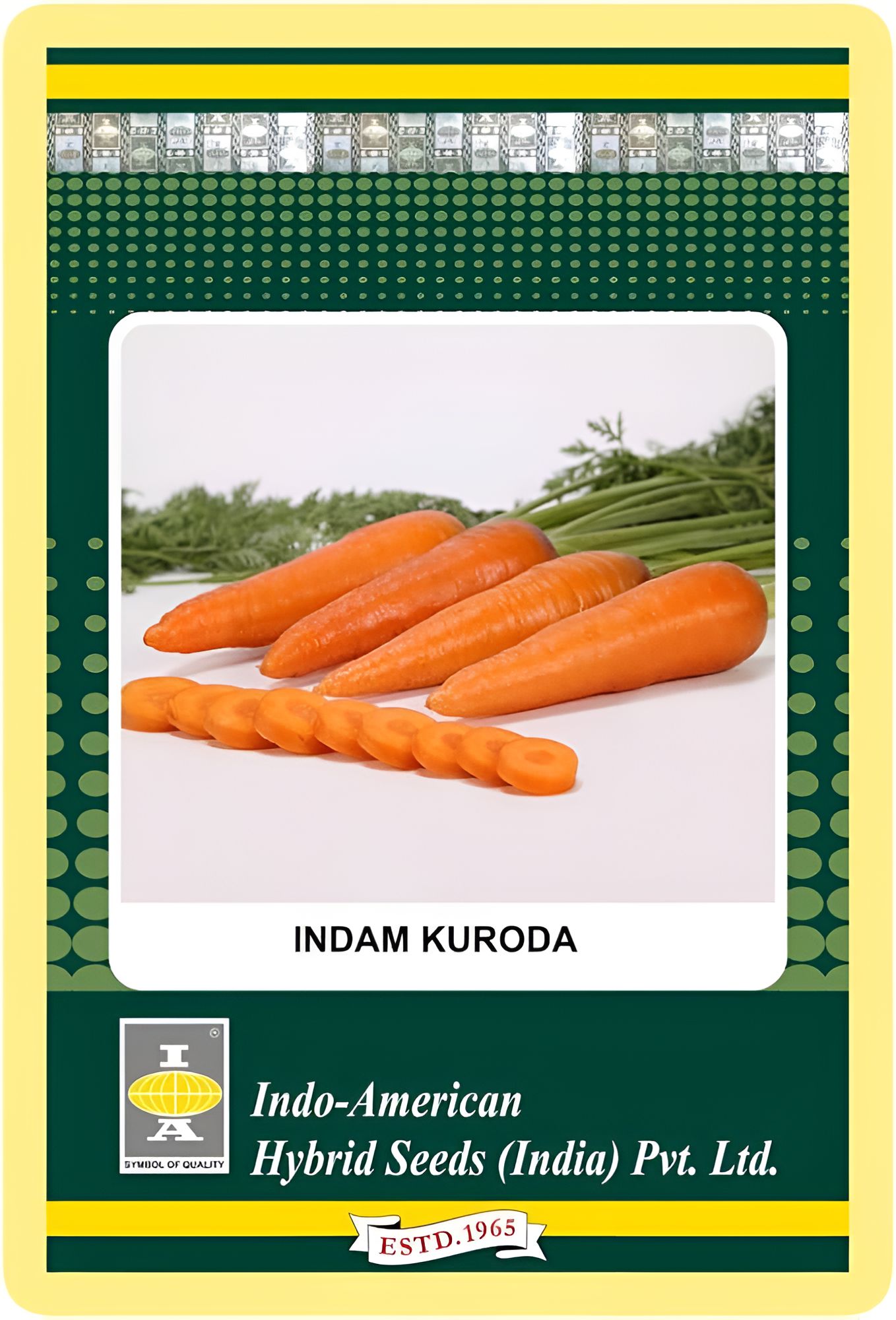 Carrot Indam  Kuroda OP Seeds - 100 SEEDS