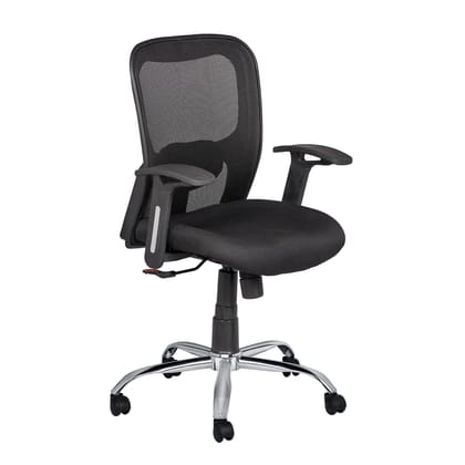 MANGO BLOSSOM ANTIGUA MID BACK MESH OFFICE CHAIR BLACK