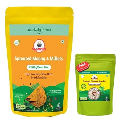 foodfrillz Protein Rich Healthy Chilla/Dosa/Salted Pancake Breakfast Premix Ready to Cook