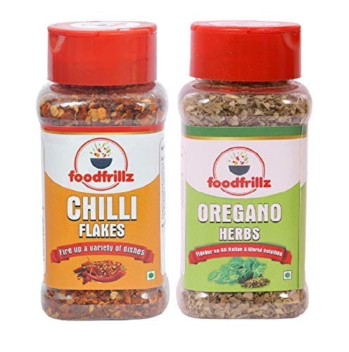 foodfrillz Oregano Herb (40 g) & Red Chilli Flakes(50 g) Combo Pack
