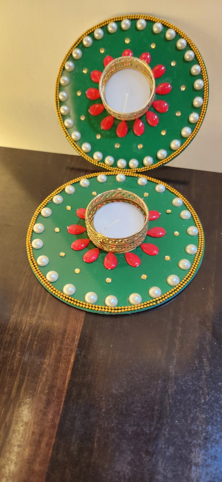 Exquisite Handcrafted  Acrylic Candle Holder Set