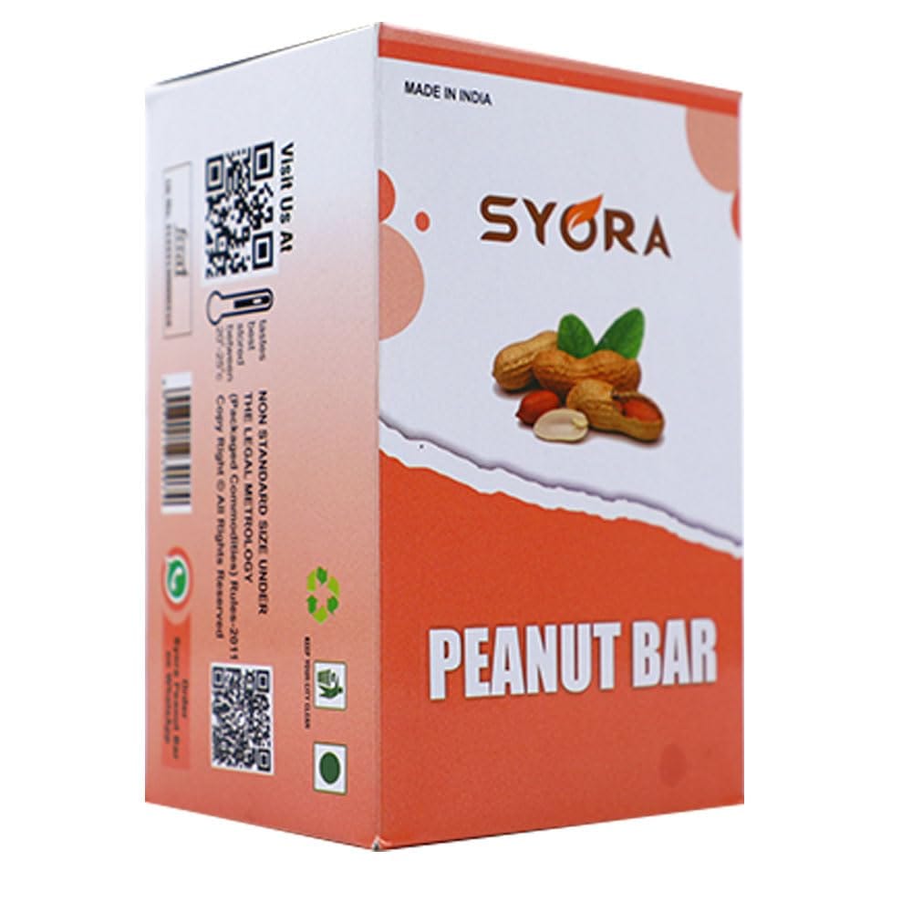 Syora Peanut Bar - Box (12 Pieces) | Nutritional Bar | Energy Bar