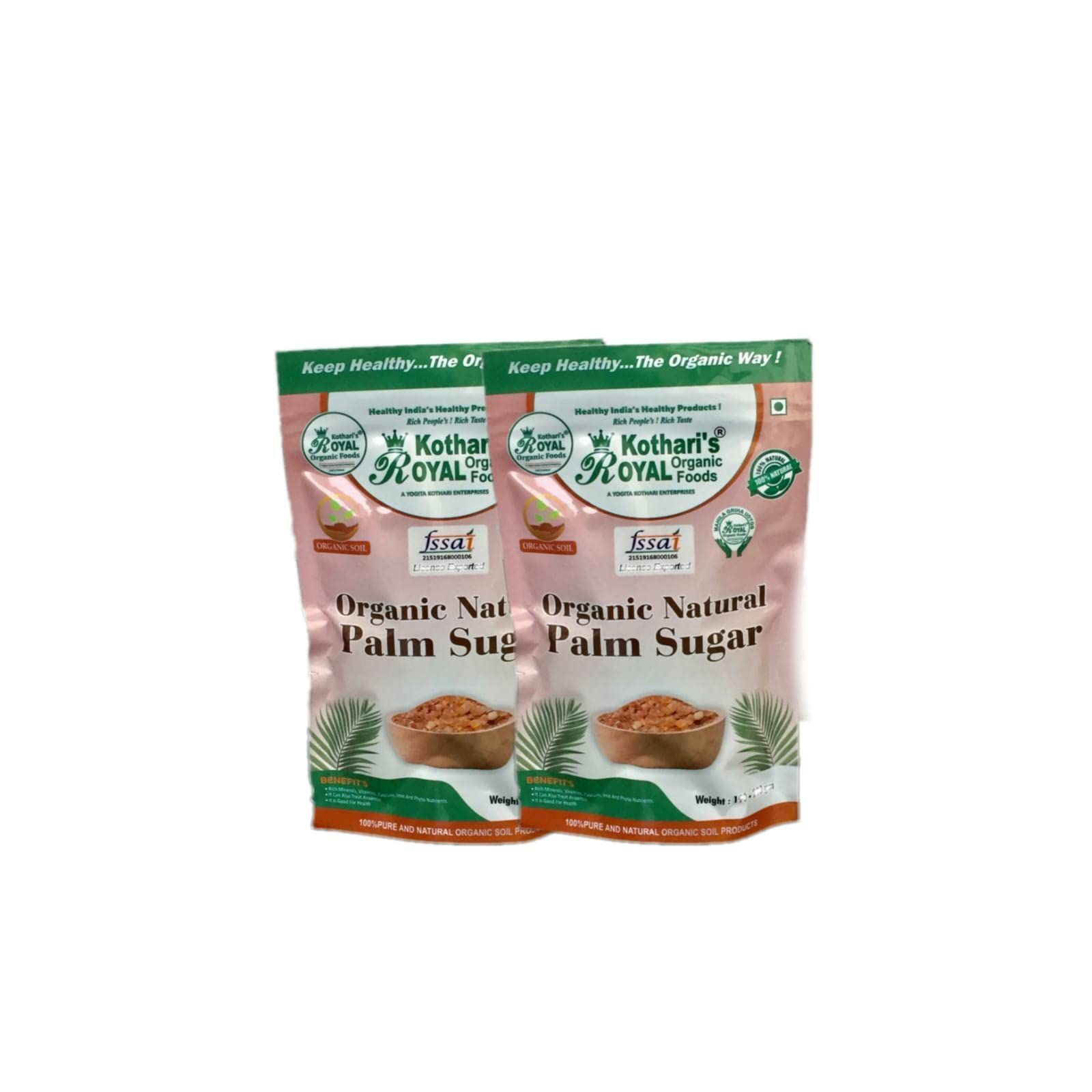 Kotharis Royal Organic Palm Sugar pack of 2 398 GM combo offers 4 also