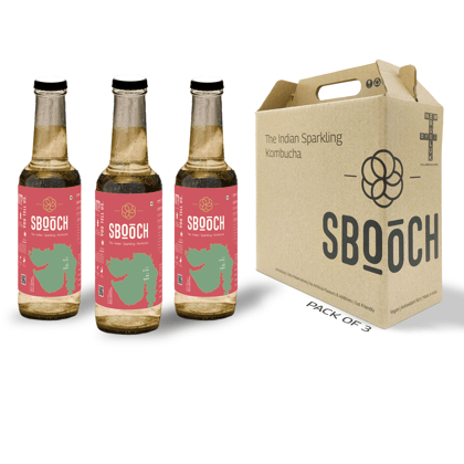 SBOOCH - Indian Sparkling Kombucha Tea | Gor Keri Flavor, All Natural | Gut Friendly | Antioxidant | Zero Preservatives | NO Artificial Flavors or Additives | Fermented Beverage Tea | 275ml (Pack of 3) SBOOCH - Indian Sparkling Kombucha Tea | Gor Keri Flavor, All Natural | Gut Friendly | Antioxidant | Zero Preservatives | NO Artificial Flavors or Additives | Fermented Beverage Tea | 275ml (Pack of 3)