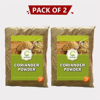 Coriander Powder Combo Pack of 2 (100gm x 2) by Dera Bera Nanak – Pure Dhaniya Powder for Rich Aroma & Fresh Flavor. 