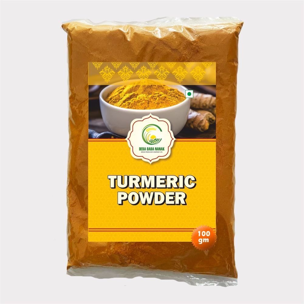 Turmeric Powder 100gm – Dera Bera Nanak Natural Haldi Powder for Flavorful Meals & Health. 