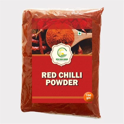 Red Chilli Powder 100gm – Dera Bera Nanak Spicy & Flavorful Kashmiri Red Chilli Powder. 
