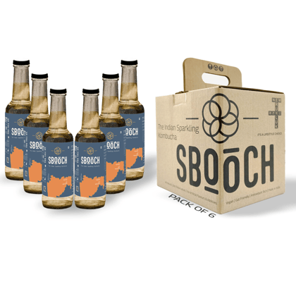 SBOOCH - Indian Sparkling Kombucha Tea | Koshimbir Flavor, All Natural | Gut Friendly | Antioxidant | Zero Preservatives | NO Artificial Flavors or Additives | Fermented Beverage Tea | 275ml (Pack of 6) SBOOCH - Indian Sparkling Kombucha Tea | Koshimbir Flavor, All Natural | Gut Friendly | Antioxidant | Zero Preservatives | NO Artificial Flavors or Additives | Fermented Beverage Tea | 275ml (Pack of 6)