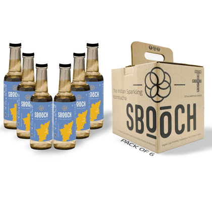 SBOOCH - Indian Sparkling Kombucha Tea | Rasam Flavor,All Natural | Gut Friendly | Antioxidant | Zero Preservatives | NO Artificial Flavors or Additives | Fermented Beverage Tea | 275ml (Pack Of 6) SBOOCH - Indian Sparkling Kombucha Tea | Rasam Flavor,All Natural | Gut Friendly | Antioxidant | Zero Preservatives | NO Artificial Flavors or Additives | Fermented Beverage Tea | 275ml (Pack Of 6)