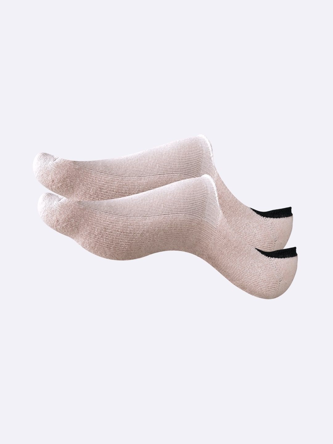 Air Garb's Cushioned No Show/ Invisible/ Secret Cotton Socks - Unisex - Light Pink