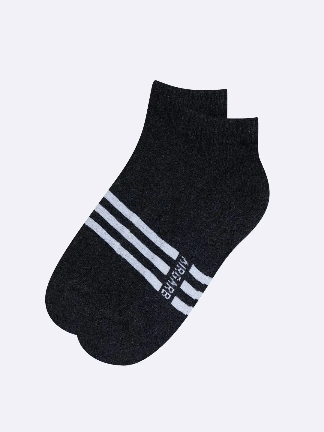 Cotton Ankle Socks for Men and Women - Dark Grey Melange