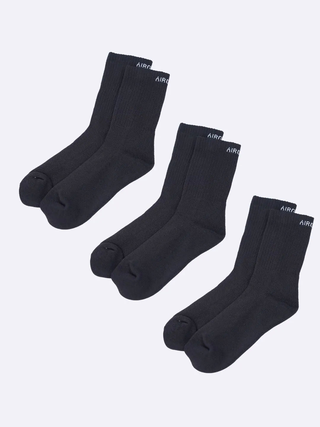 Comfort Socks for Work - Men and Women  Pack of 3 Pairs - C3BL (Black)