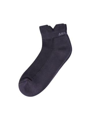 AirGarb Low Ankle Cotton Sneakers Socks for Men and Women: Comfortable Cushioning & Breathable Design - TCA1A (Free Size) Ash