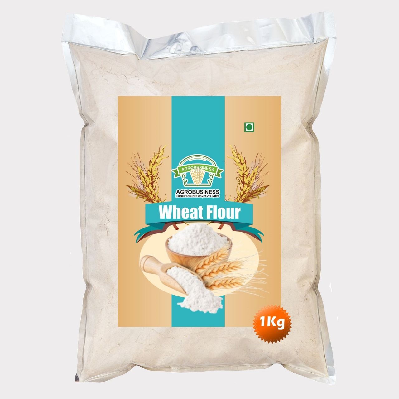 Wheat Flour 1 kg by Agrobusiness Krishi Producerr – Fresh, Pure & Nutritious Whole Wheat Atta with Nature Goodness. 