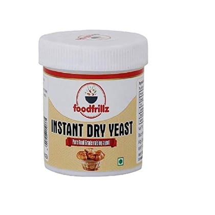 foodfrillz Instant Active Dry Yeast Powder, Perfect for Bread, Pizza and More Rapid Rise Dry Yeast for Baking Purpose Instant Khameer Powder for Bread, Pizza Making & Baking - 40g foodfrillz Instant Active Dry Yeast Powder, Perfect for Bread, Pizza and More Rapid Rise Dry Yeast for Baking Purpose Instant Khameer Powder for Bread, Pizza Making & Baking - 40g