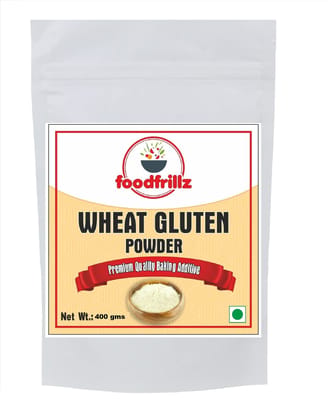foodfrillz Vital Wheat Gluten Powder, Baking Essential High Protein and Gluten Flour 400 g (Single Pack)