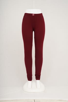 Women Dark Maroon Leggings