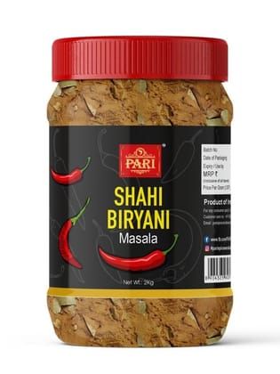 Pari Shahi Biryani Masala - Authentic taste, Aromatic, Coarsely Blend, No Added Colors, No Preservatives and No MSG | (Pack of 1 x 2000g) Pari Shahi Biryani Masala - Authentic taste, Aromatic, Coarsely Blend, No Added Colors, No Preservatives and No MSG | (Pack of 1 x 2000g)