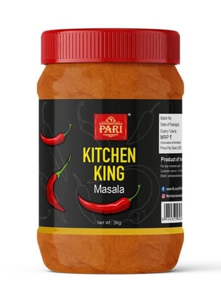 Pari Kitchen King Masala Powder | Blended Spice Mix | Indian Spice | Pure & Hygiene | 100% Fresh and Natural | (Pack of 1 x 2000g) Pari Kitchen King Masala Powder | Blended Spice Mix | Indian Spice | Pure & Hygiene | 100% Fresh and Natural | (Pack of 1 x 2000g)