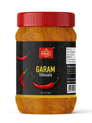 Pari Garam Masala | Garam Masala | Indian Spices & Masalas | Dry Powder | Spicy Powder | Clove, Coriander, Black Pepper, Black Cardamom | (Pack of 1 x 2000g) Pari Garam Masala | Garam Masala | Indian Spices & Masalas | Dry Powder | Spicy Powder | Clove, Coriander, Black Pepper, Black Cardamom | (Pack of 1 x 2000g)