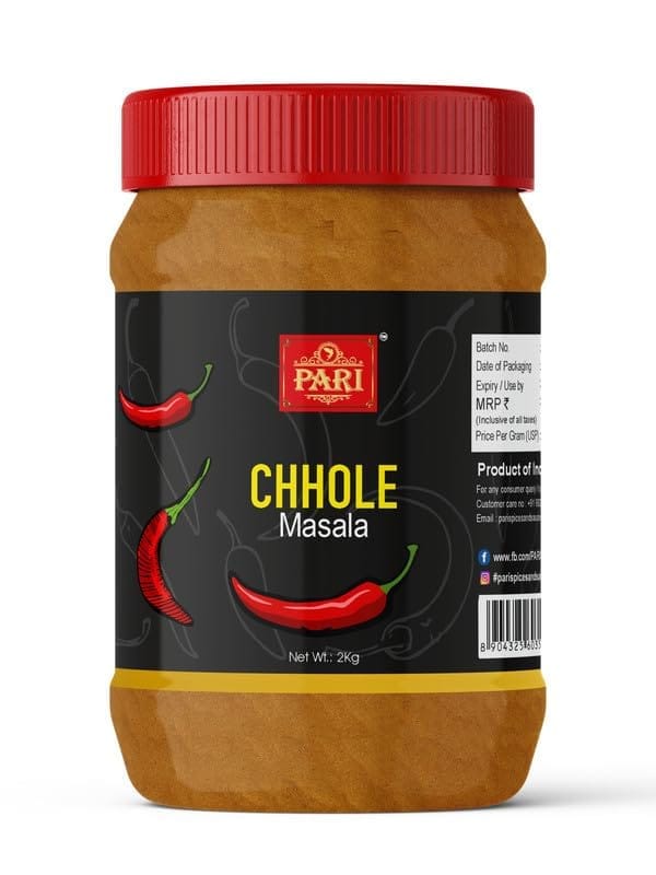 Pari Chhole Masala Powder | Chana Chole Masala | Punjabi Chana Masala | Amritsari Chhole Masala | No Added Colour & No Added Preservatives | (Pack of 1 x 2000g) �