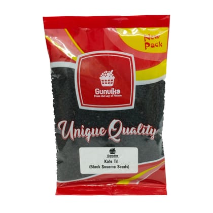 Gunvika Whole Raw Natural Black Sesame Seeds - 100 gm