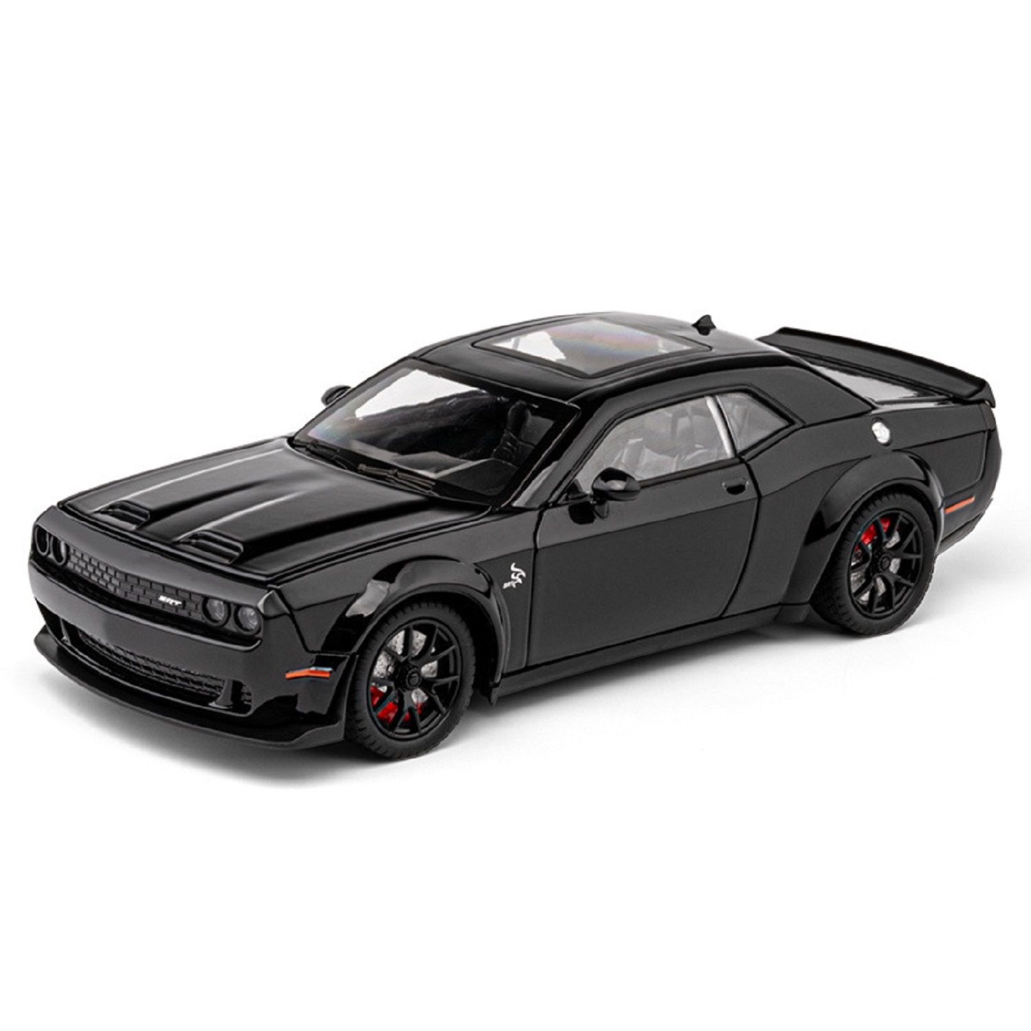 KTRS ENTERPRISE 1:24 Alloy Metal Pull Back Die-cast Car Model Car Pull Back car Super car with Openable Doors with Sound and Light Doors Light Music Boys Toys for Kids (hellcat sports)