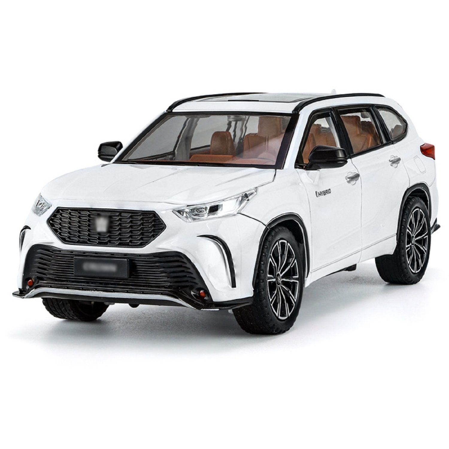 KTRS ENTERPRISE 1:24 Alloy Metal Pull Back Die-cast Car Model Car Pull Back car Super car with Openable Doors with Sound and Light Doors & Light Music Boys Toys (Toyota Crown Lufang)