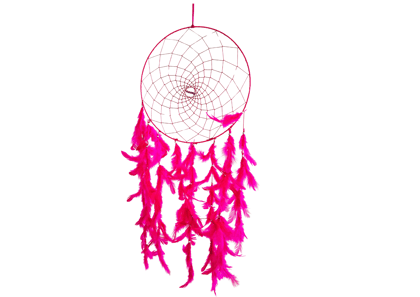 Pink Colour feathers - Dream Catcher Traditional Indian Dreamcatchers Wall Art For Bedrooms, Home Wall, Hanging Design. Size 12" Pink Colour feathers - Dream Catcher Traditional Indian Dreamcatchers Wall Art For Bedrooms, Home Wall, Hanging Design. Size 12"