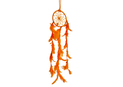 Orange Colour feathers - Dream Catcher Traditional Indian Dreamcatchers Wall Art For Bedrooms, Home Wall, Hanging Design. Size 4" (5 - Piece Set) Orange Colour feathers - Dream Catcher Traditional Indian Dreamcatchers Wall Art For Bedrooms, Home Wall, Hanging Design. Size 4" (5 - Piece Set)