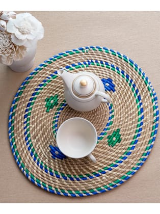 Blue & Green Chevron dining mat(Single)